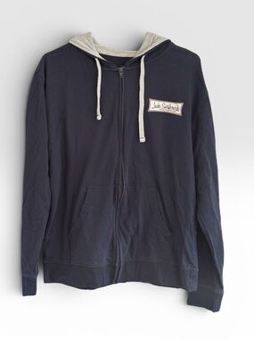 Jacks Surfboards Navy Zip Mens Hoodie Jacket Size Medium